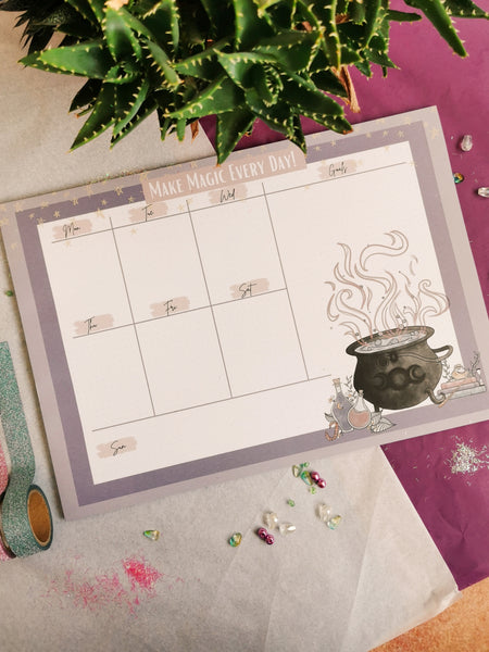Pastel Witch Weekly A4 Planner - 50 Sheets